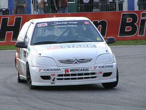 Nick Reimersø på vej mod sin første sejr i Citroën Saxo Cup.